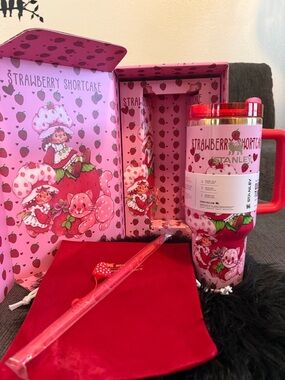 Stanley Strawberry Shortcake Red Travel Mug with Handle
NOT FOR SALE